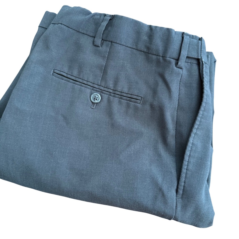 Jos. A. Bank Leadbetter Golf Pants Mens 34x30* Gray Wool Blend Pleated Cuffed‎